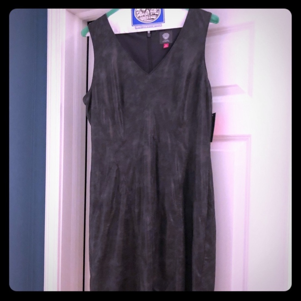 NWOT Vince Camuto Gray Faux Suede Sheath Dress
